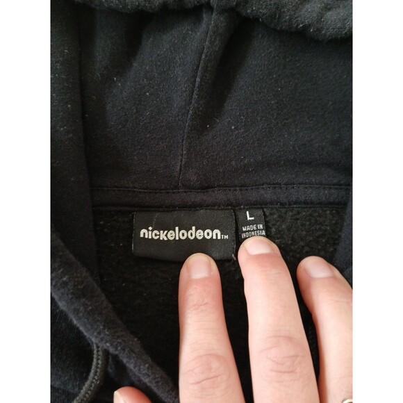 Nickelodeon Spongebob Squarepants Hoodie Sweatshirt Size L Black Bikini Bottom - Picture 3 of 7